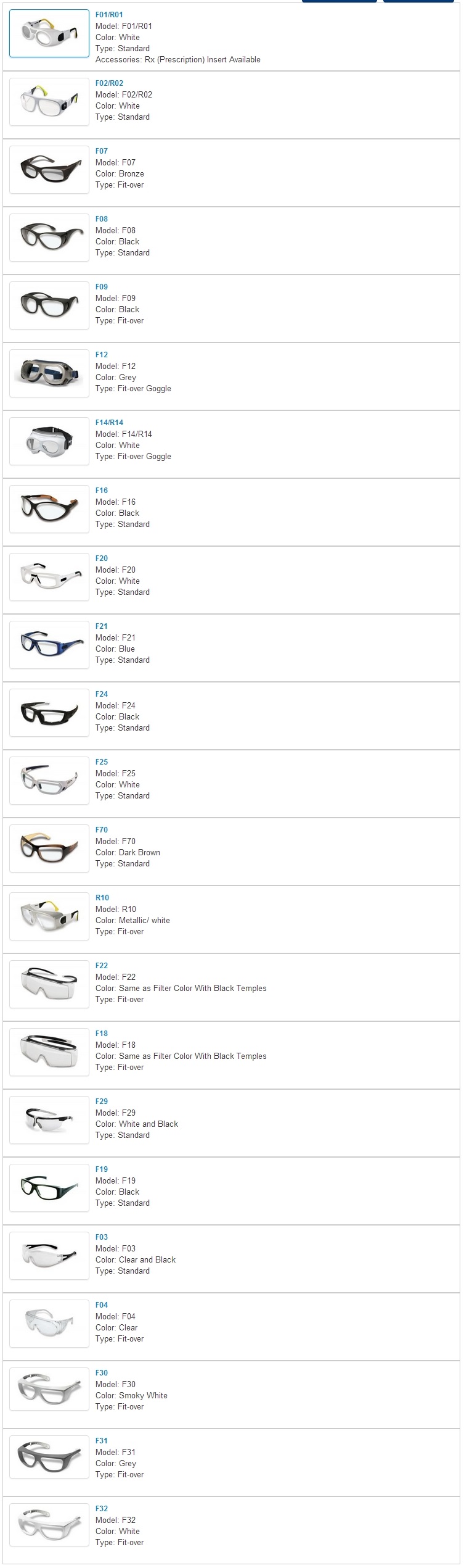 Laservision Popular Laser Safety Eyewear Frames -.jpg