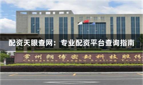 配资天眼查网：专业配资平台查询指南